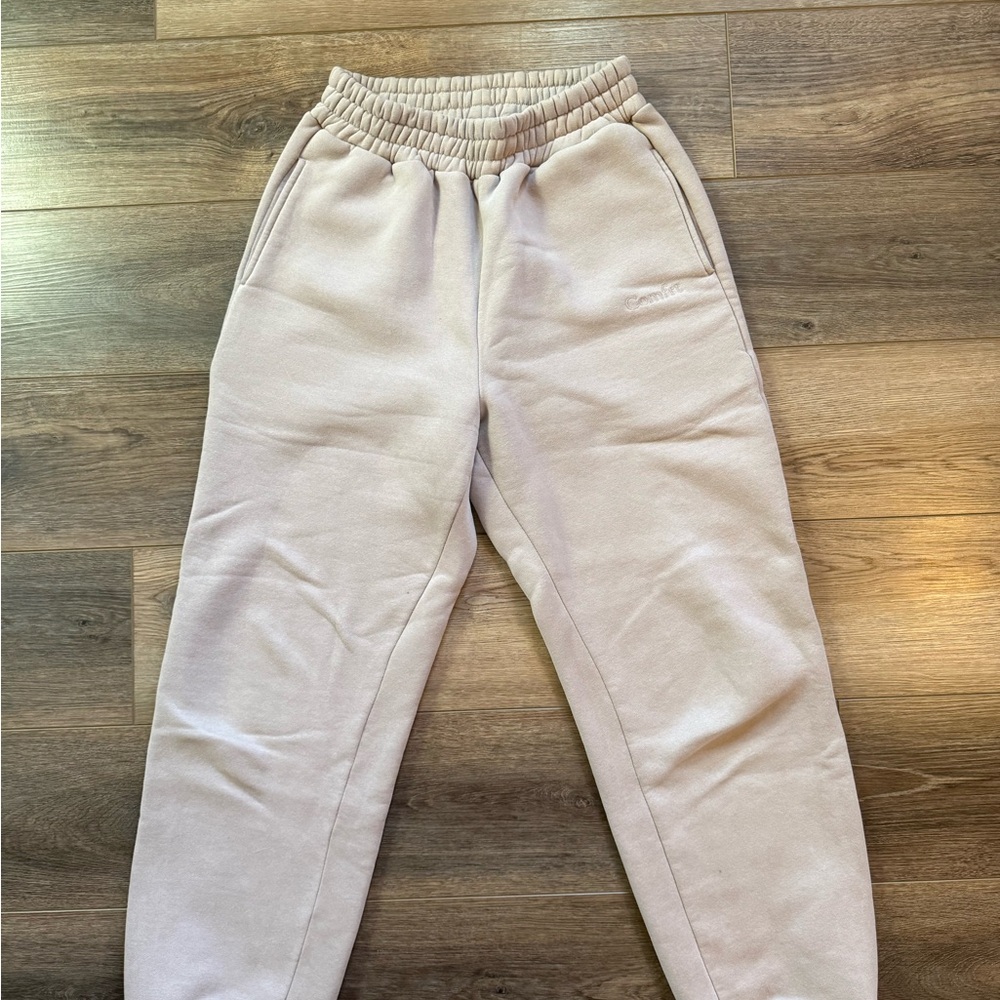 Comfrt Sweatpants Tan/Purple (S)